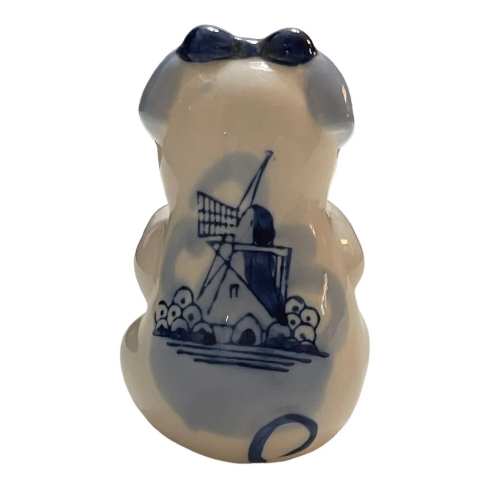 Delft Blue Pigs Salt & Pepper Shakers & Holder Pig Figure Aruba Collectible Set - Picture 10 of 16